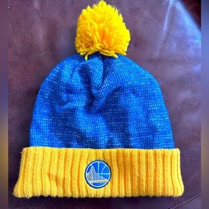 Mitchell & Ness unisex Golden State Warriors winter Pom beanie